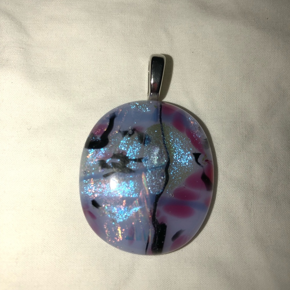 Iridescent purple pendant